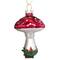 Wizardi 8.27" x 11.81" Glass Mushroom Christmas Ornament, 1pc.